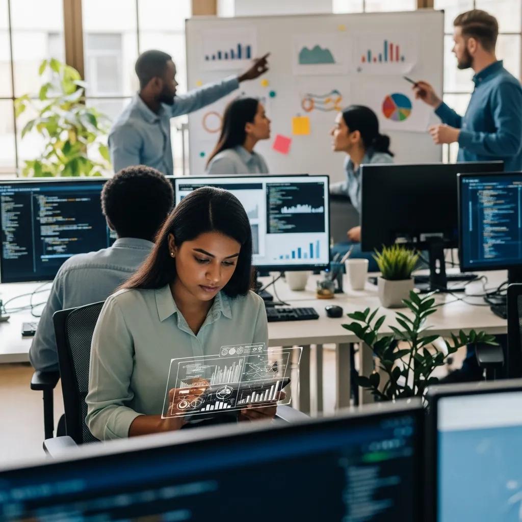 Customer support agent utilizing AI technology for 24/7 assistance