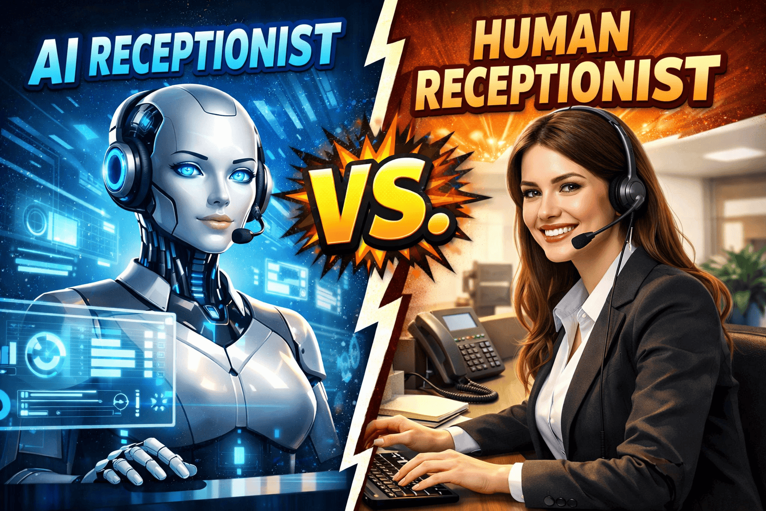 AI Receptionist vs Human Receptionist
